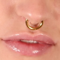 Arienh's nose ring, which can only be taken out with a specialist piercing tool.