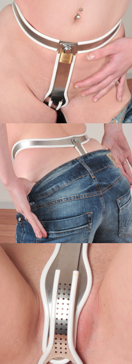 Non-adjustable rigid ergonomic chastity belt
